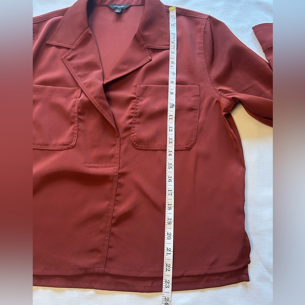 Banana Republic Deep Red Satin Blouse - Picture 10 of 12